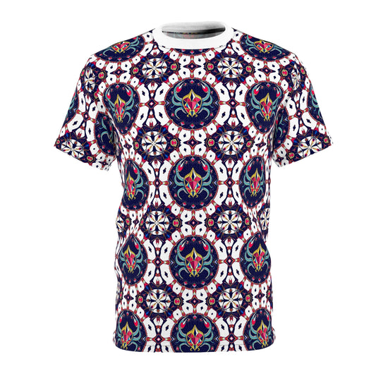 Unisex Cut & Sew T-Shirt, (AOP), Scorpio, Zodiac v4, Jewels Pattern