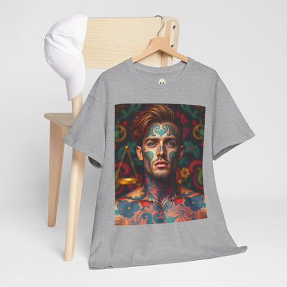Unisex Heavy Cotton T-Shirt, Libra, Zodiac, Sexy Art