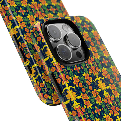 Tough Cases, Libra, Zodiac v3, Flower Pattern