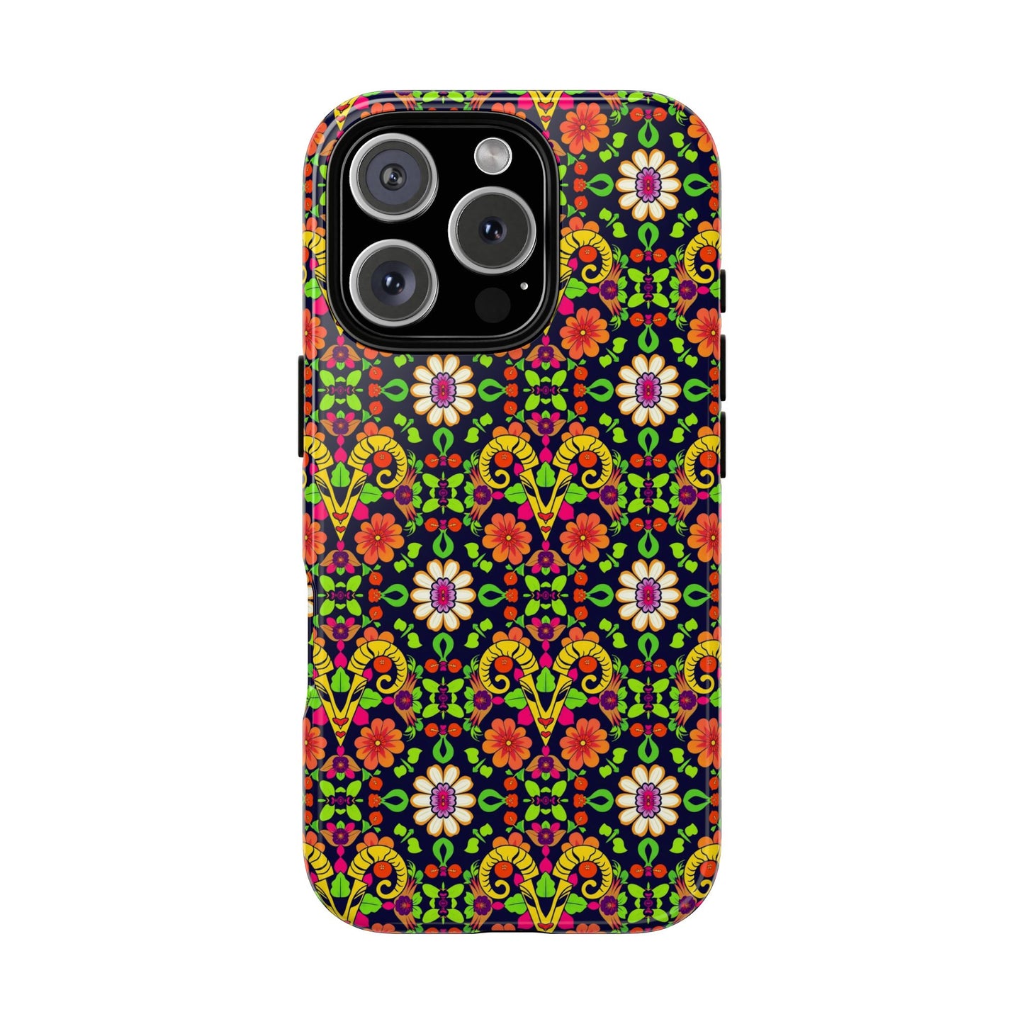 Tough Cases, Aries, Zodiac v4, Flower Pattern