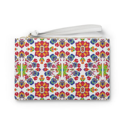 Clutch Bag, Libra, Zodiac v4, Flower Pattern