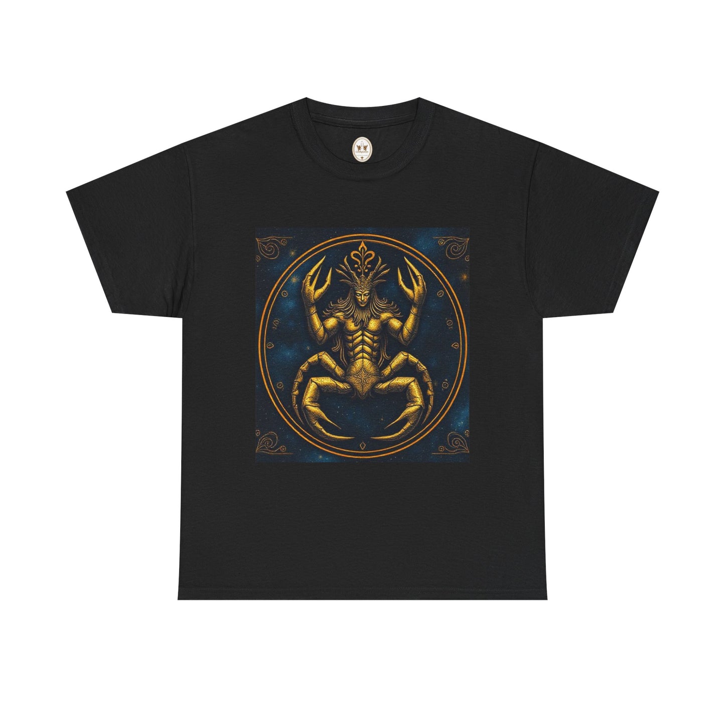 Unisex Heavy Cotton T-Shirt, Scorpion King, Cancer Zodiac Design