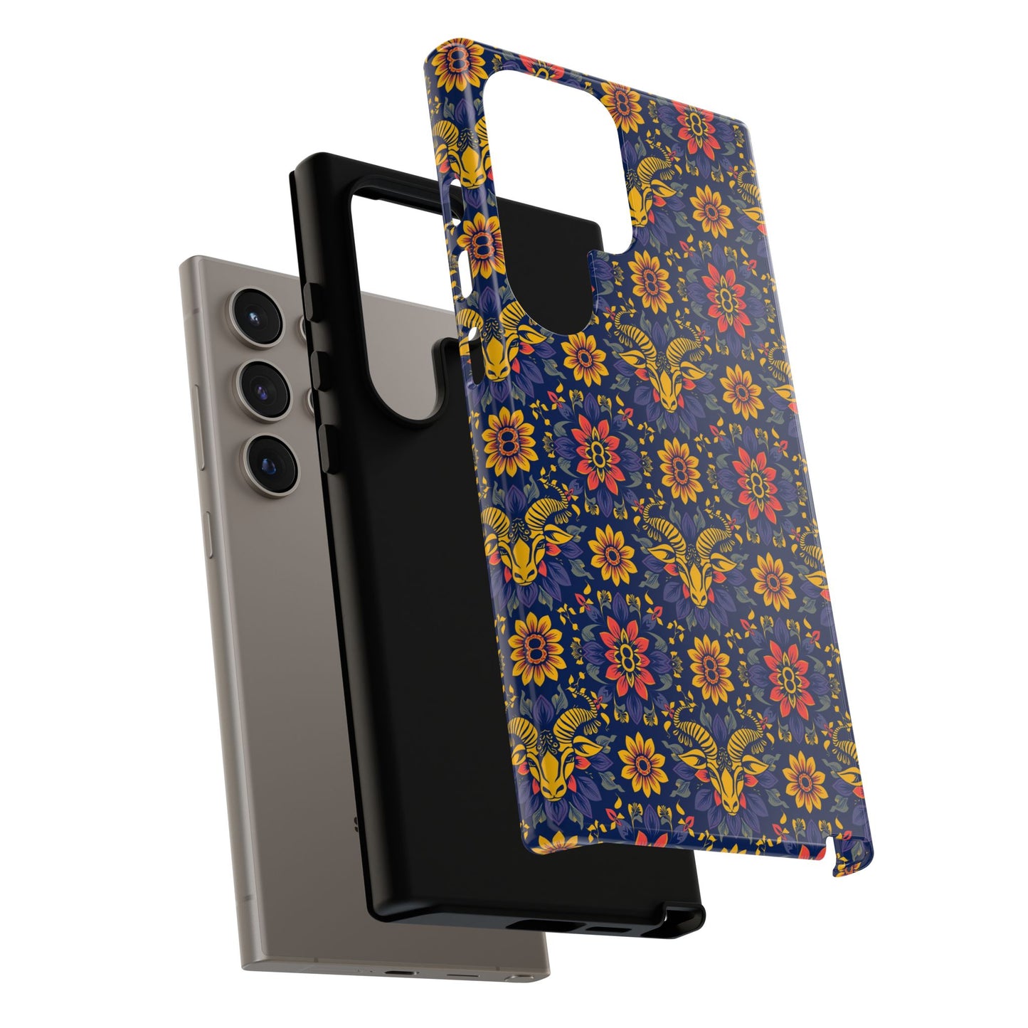 Tough Cases, Taurus, Zodiac v3, Flower Pattern