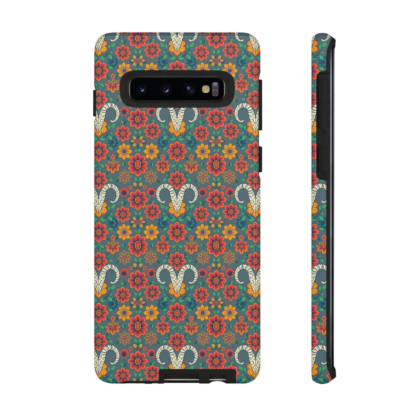 Tough Cases, Aries, Zodiac v3, Flower Pattern
