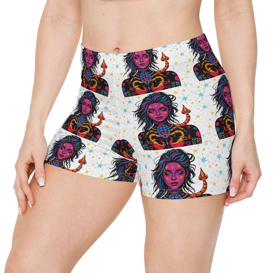 Women's Shorts, (AOP), Scorpio, Zodiac v2, Sexy Pattern