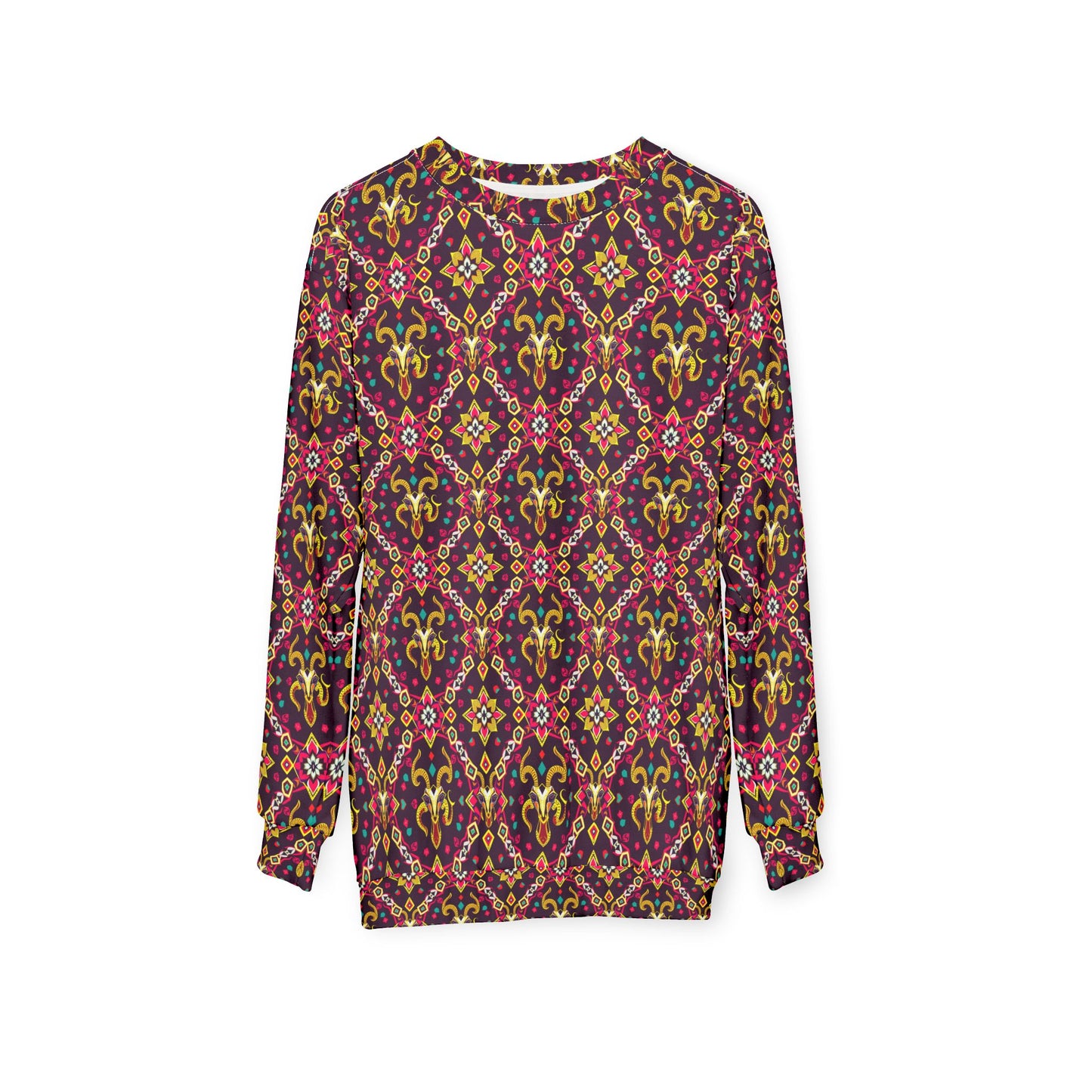 Unisex Sweatshirt (AOP), Capricorn, Zodiac, Jewel Pattern