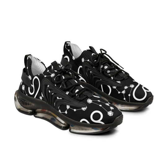 Men's Mesh Sneakers, Leo Zodiac Sign, AOP, Black