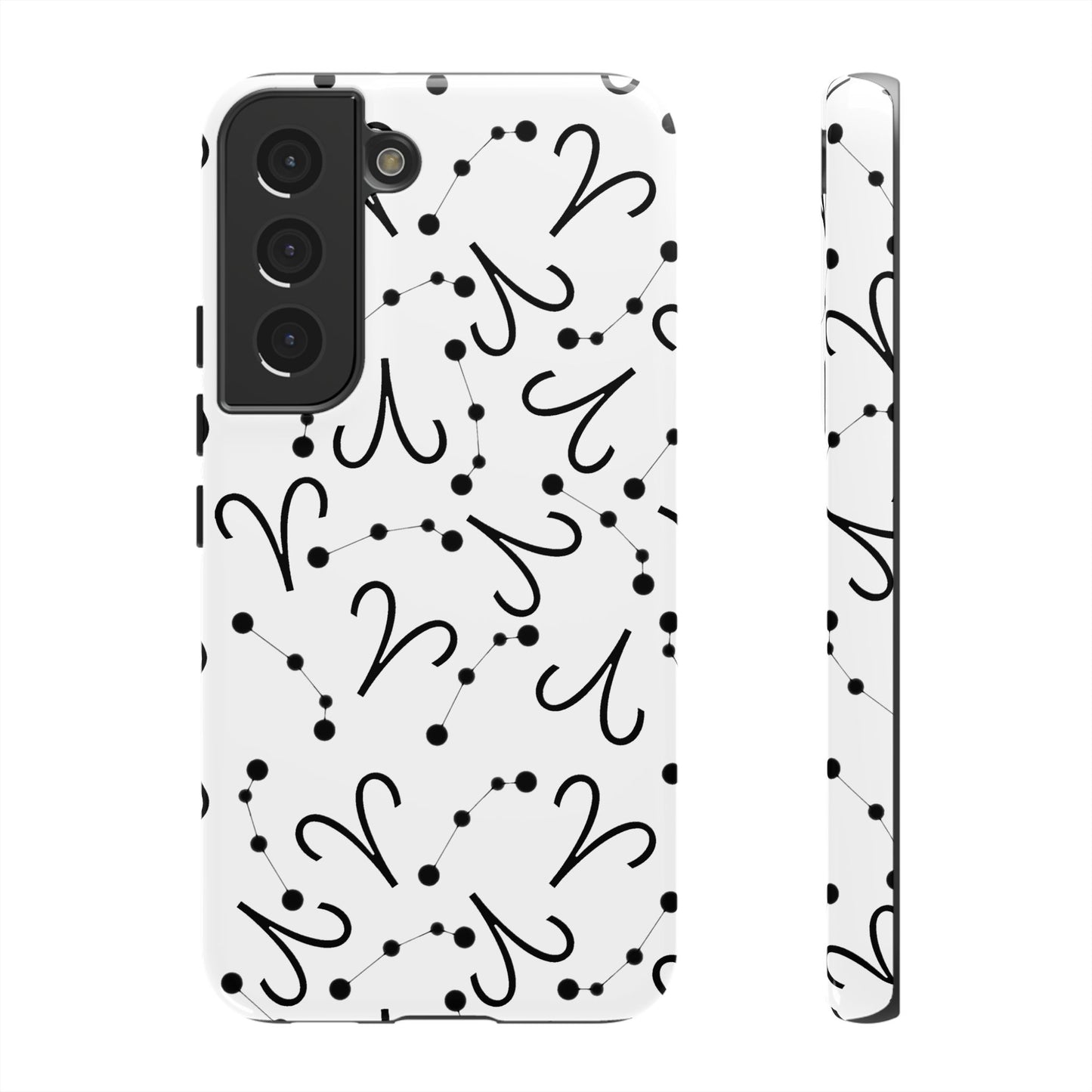 Tough Cases with the Aries Zodiac sign for iPhone, Samsung Galaxy, and Google Pixel devices
