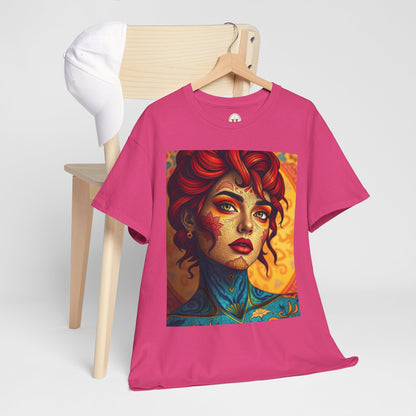 Unisex Heavy Cotton T-Shirt, Aquarius, Zodiac, Sexy Art