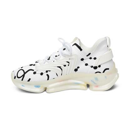 Women's Mesh Sneakers, Constellation & Symbol, Capricorn Zodiac Sign, AOP