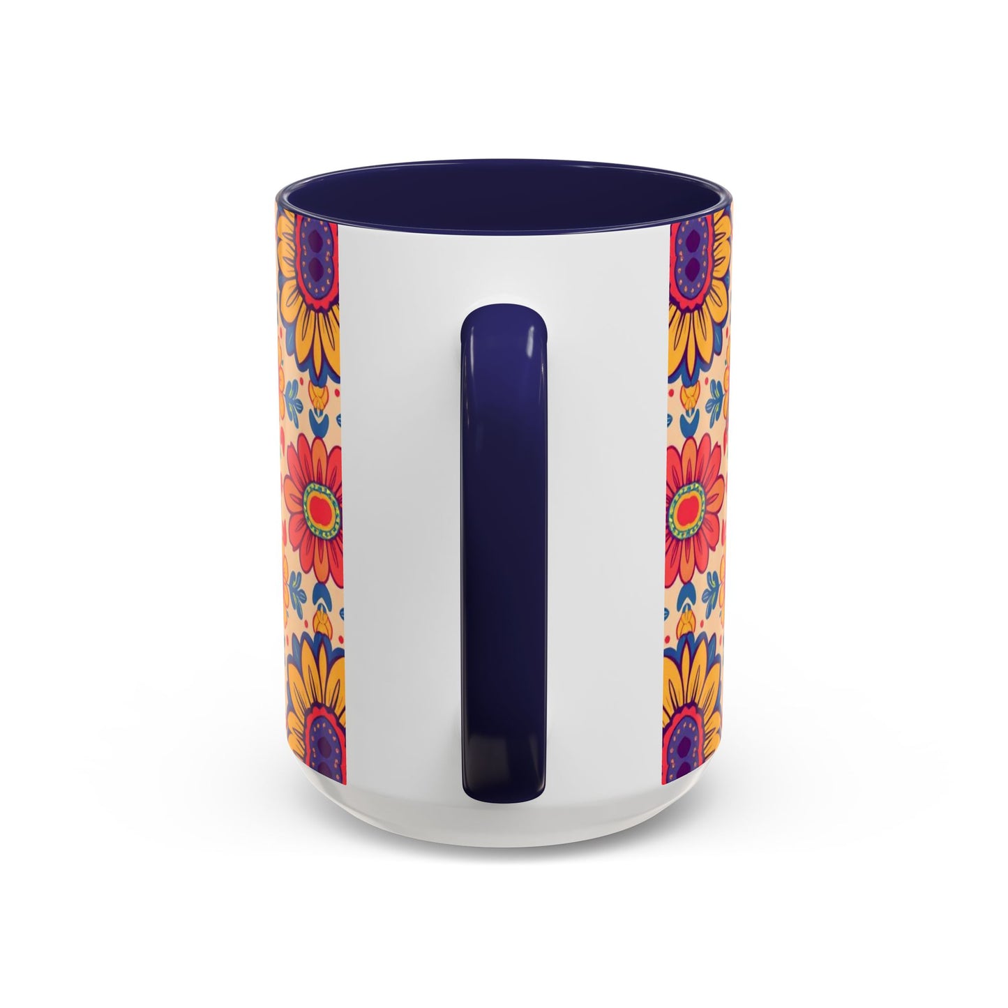 Accent Coffee Mug, Leo, Zodiac, Flower Pattern, (11, 15oz)