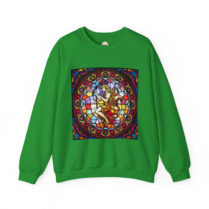 Unisex Heavy Blend™ Crewneck Sweatshirt, Glass, Virgo Zodiac Design