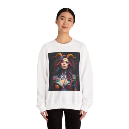 Unisex Heavy Blend™ Crewneck Sweatshirt, Capricorn, Zodiac v3, Sexy Pattern