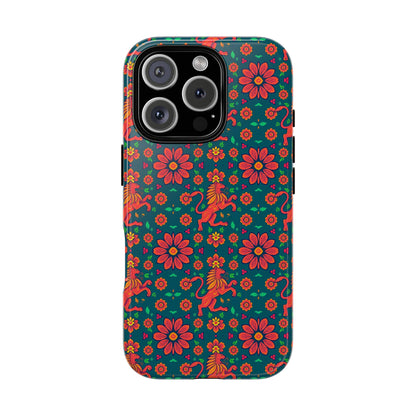 Tough Cases, Leo, Zodiac v2, Flower Pattern