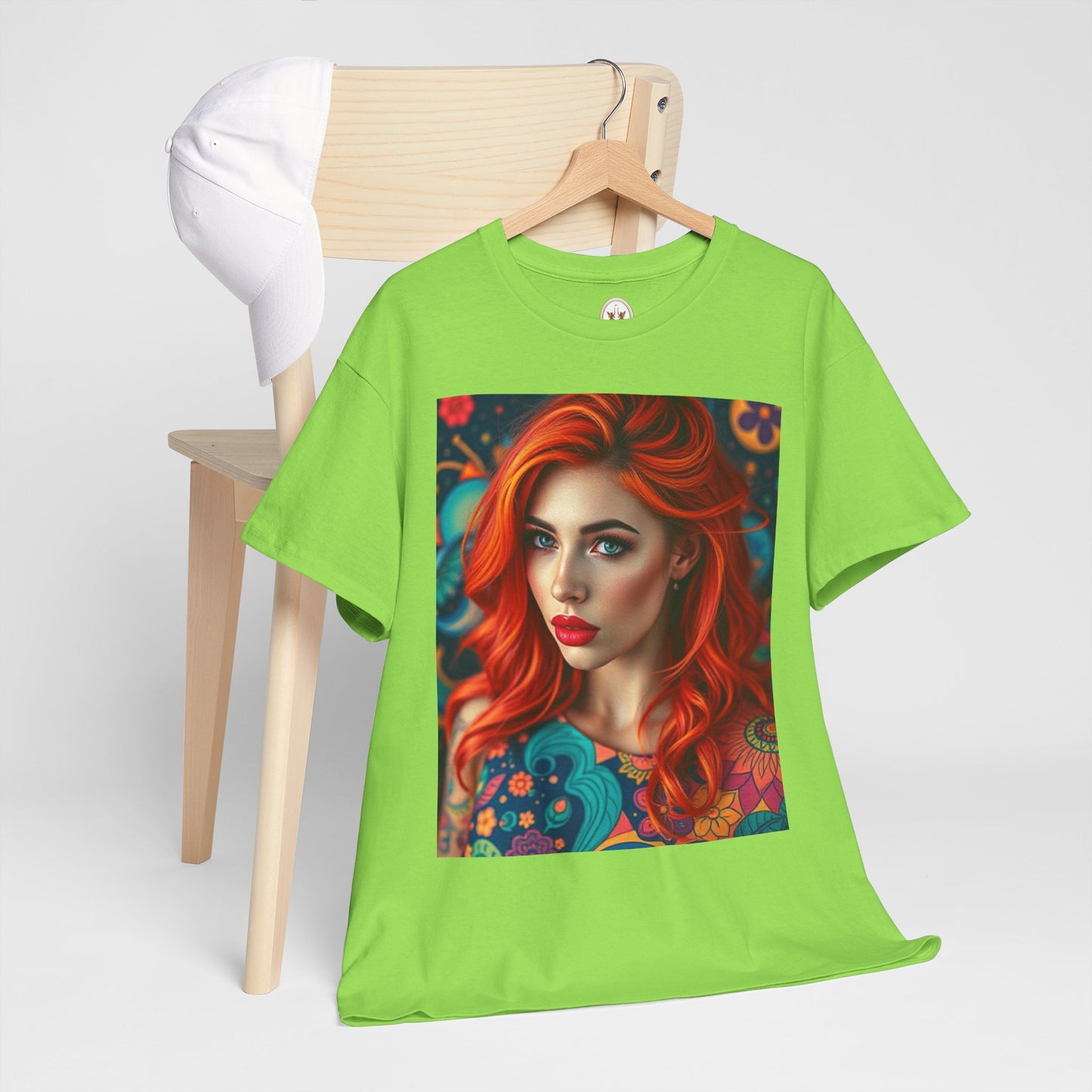 Unisex Heavy Cotton T-Shirt, Aquarius, Zodiac v1, Sexy Art