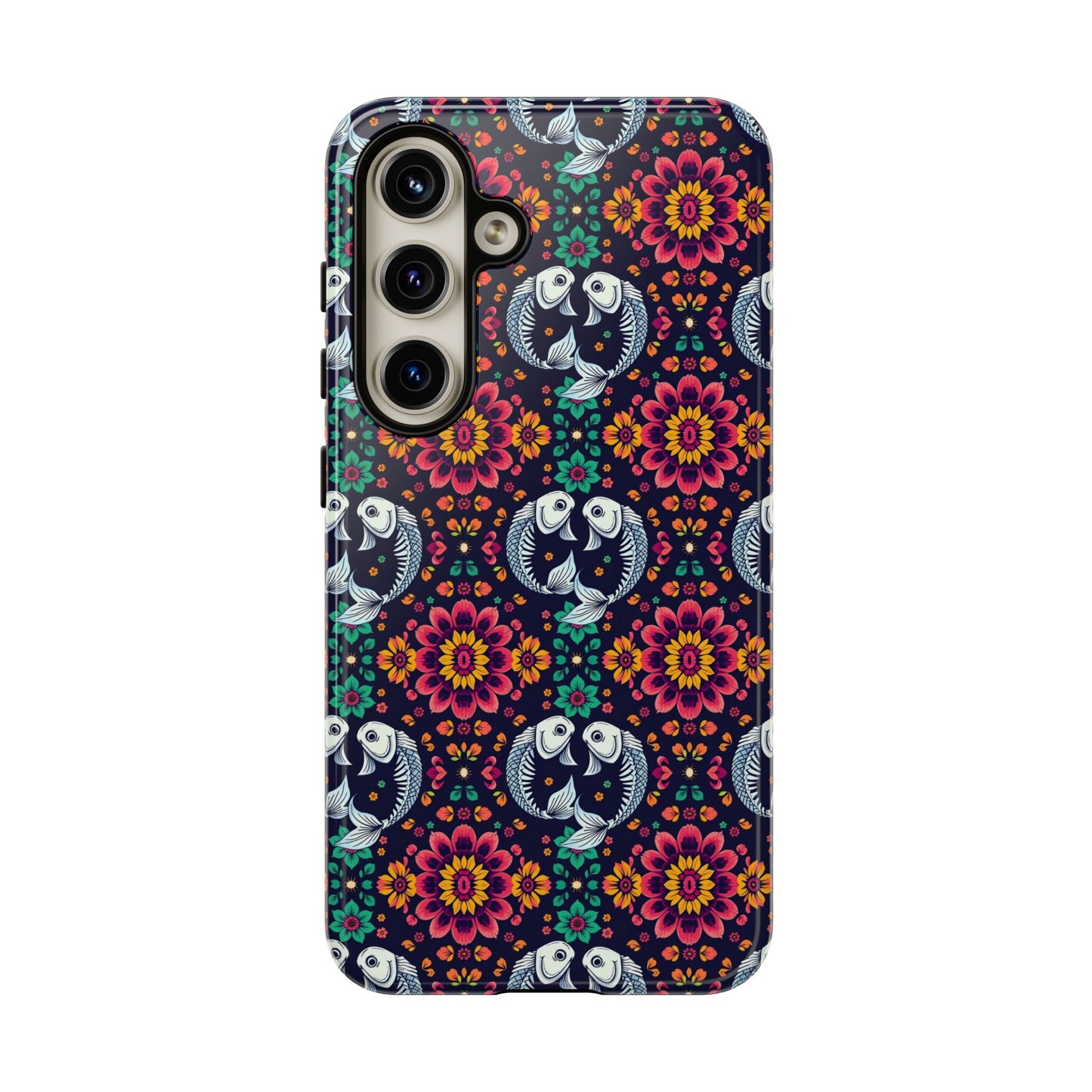 Tough Cases, Pisces, Zodiac v4, Flower Pattern