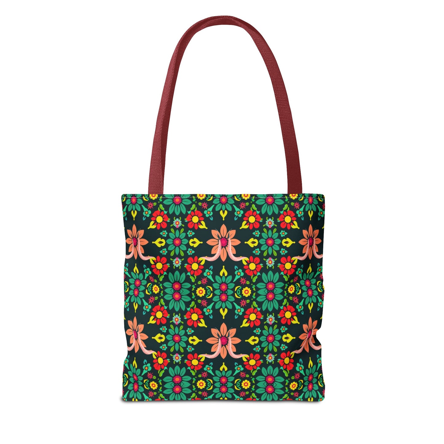 Tote Bag, (AOP), Aquarius, Zodiac v1, Flower Pattern