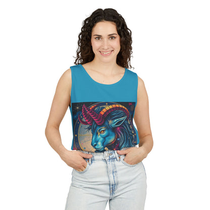 Unisex Garment-Dyed, Tank Top, Capricorn, Pop Art, 100% US cotton