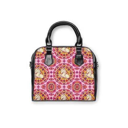 Shoulder Handbag, Capricorn, Zodiac v1, Flower Pattern