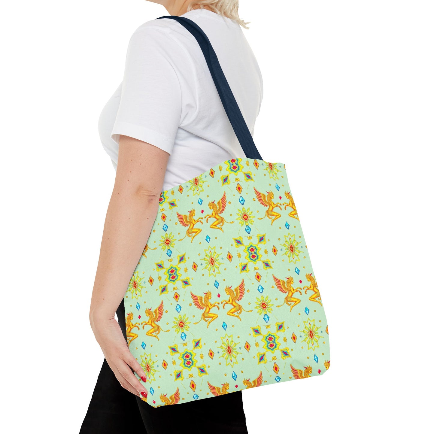 Tote Bag (AOP), Gemini, Zodiac v1, Jewel Pattern