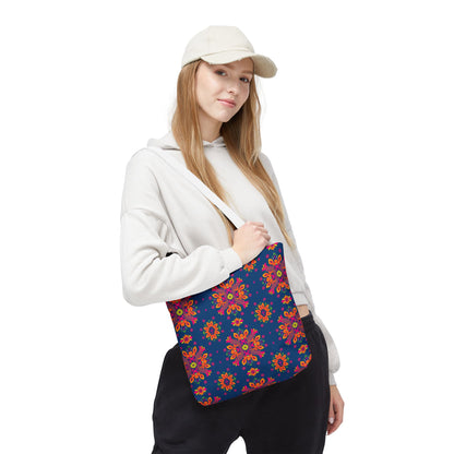 Tote Bag (AOP), Gemini, Zodiac v2, Flower Pattern