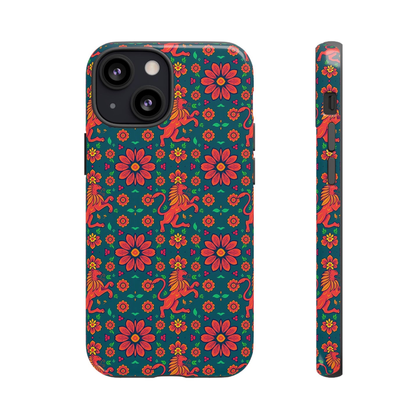 Tough Cases, Leo, Zodiac v2, Flower Pattern