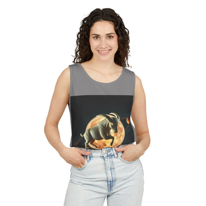 Unisex Garment-Dyed, Tank Top, Taurus Design, Planet Animal, 100% US cotton