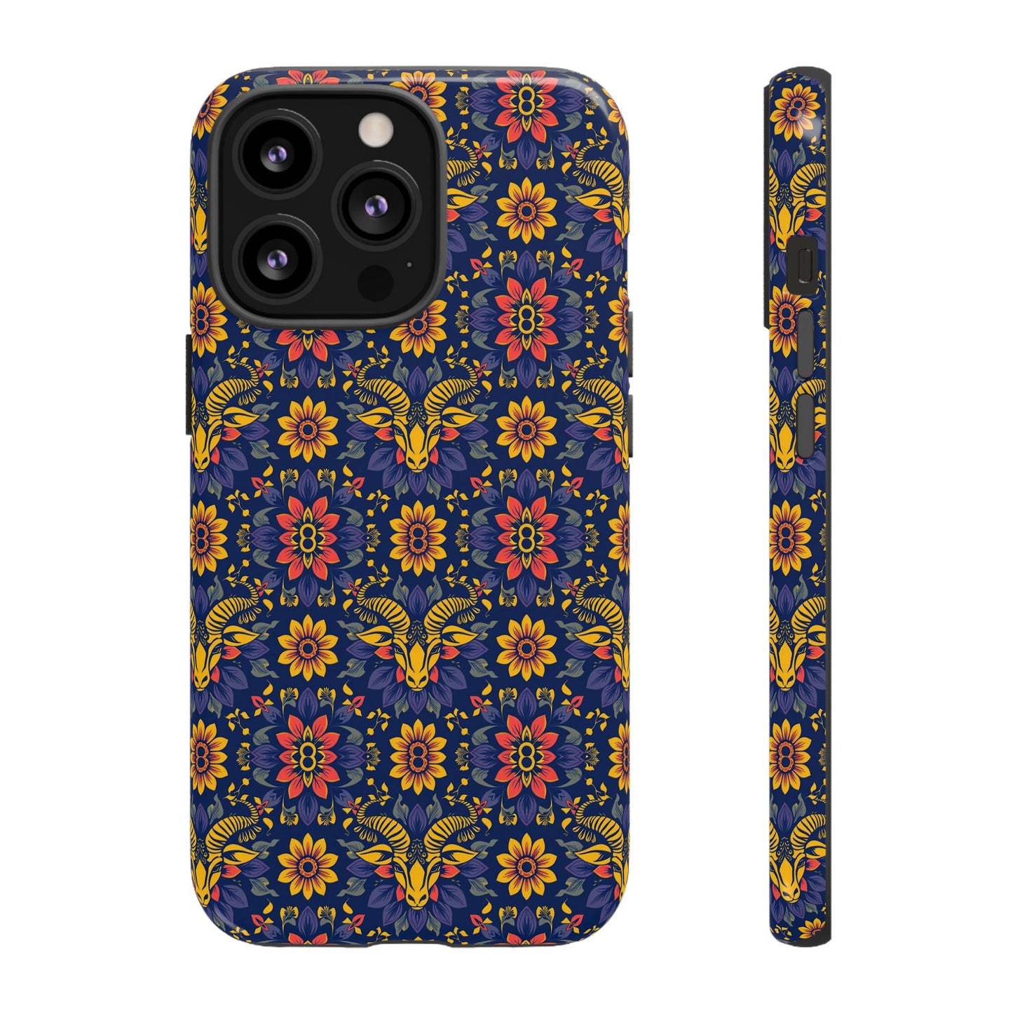 Tough Cases, Taurus, Zodiac v3, Flower Pattern