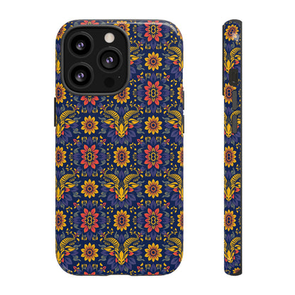 Tough Cases, Taurus, Zodiac v3, Flower Pattern
