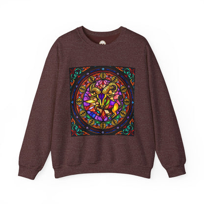 Unisex Heavy Blend™ Crewneck Sweatshirt, Glass 1, Taurus Zodiac Design