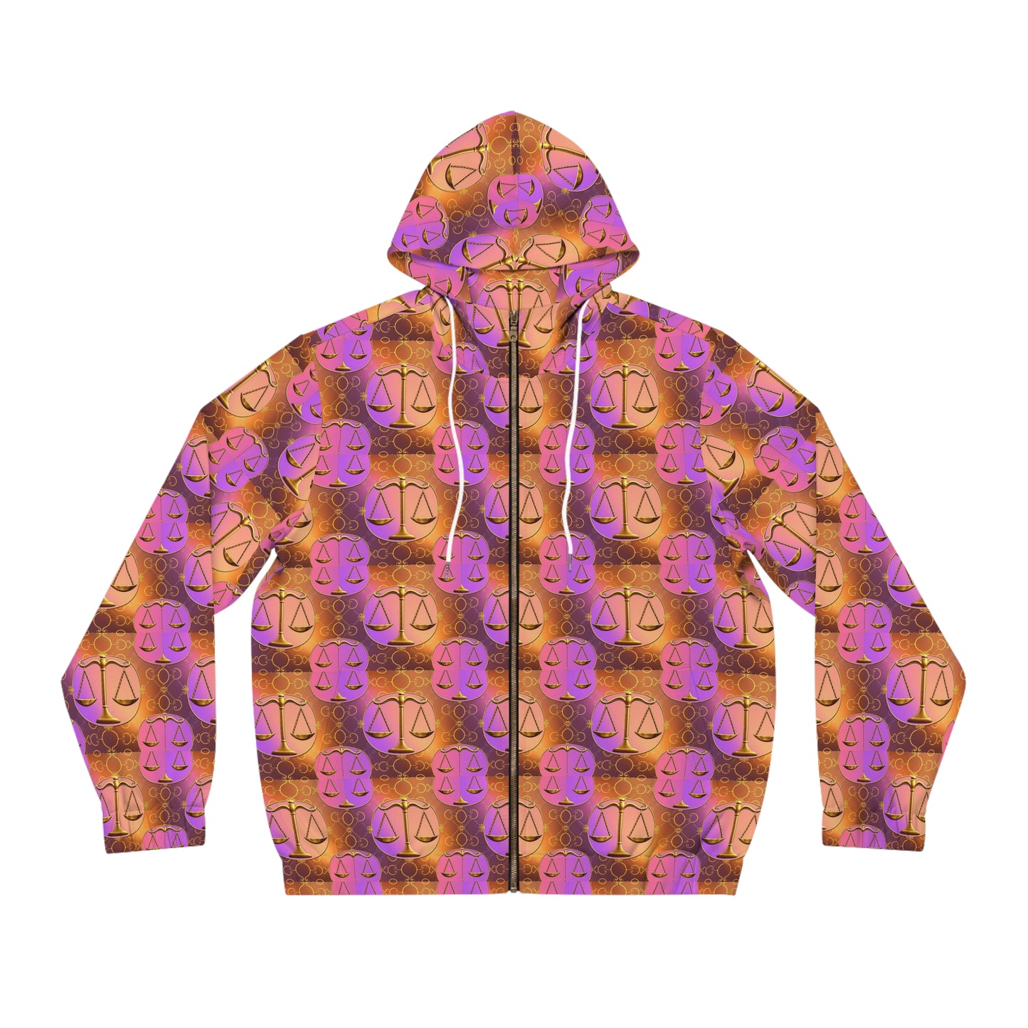 Full-Zip Hoodie (AOP), Libra, Zodiac v2, Pattern