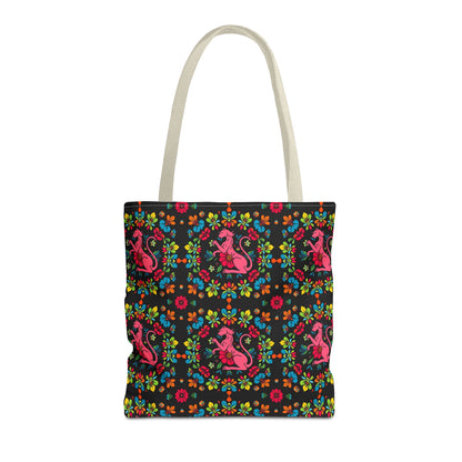 Tote Bag, (AOP), Virgo, Zodiac v6, Flower Pattern