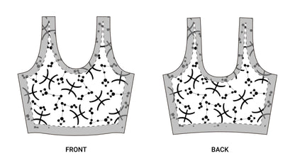 Polyester Sports Bra Pisces Zodiac Sign (AOP)
