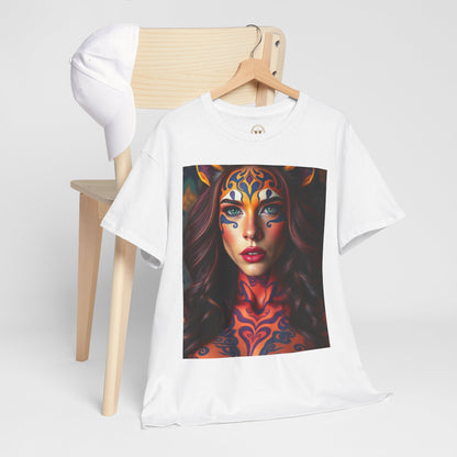 Unisex Heavy Cotton T-Shirt, Leo, Zodiac, Sexy Art