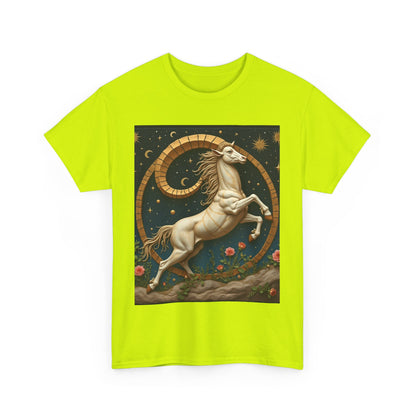 Unisex Heavy Cotton T-Shirt, Aries Animal 1v, Zodiac Design