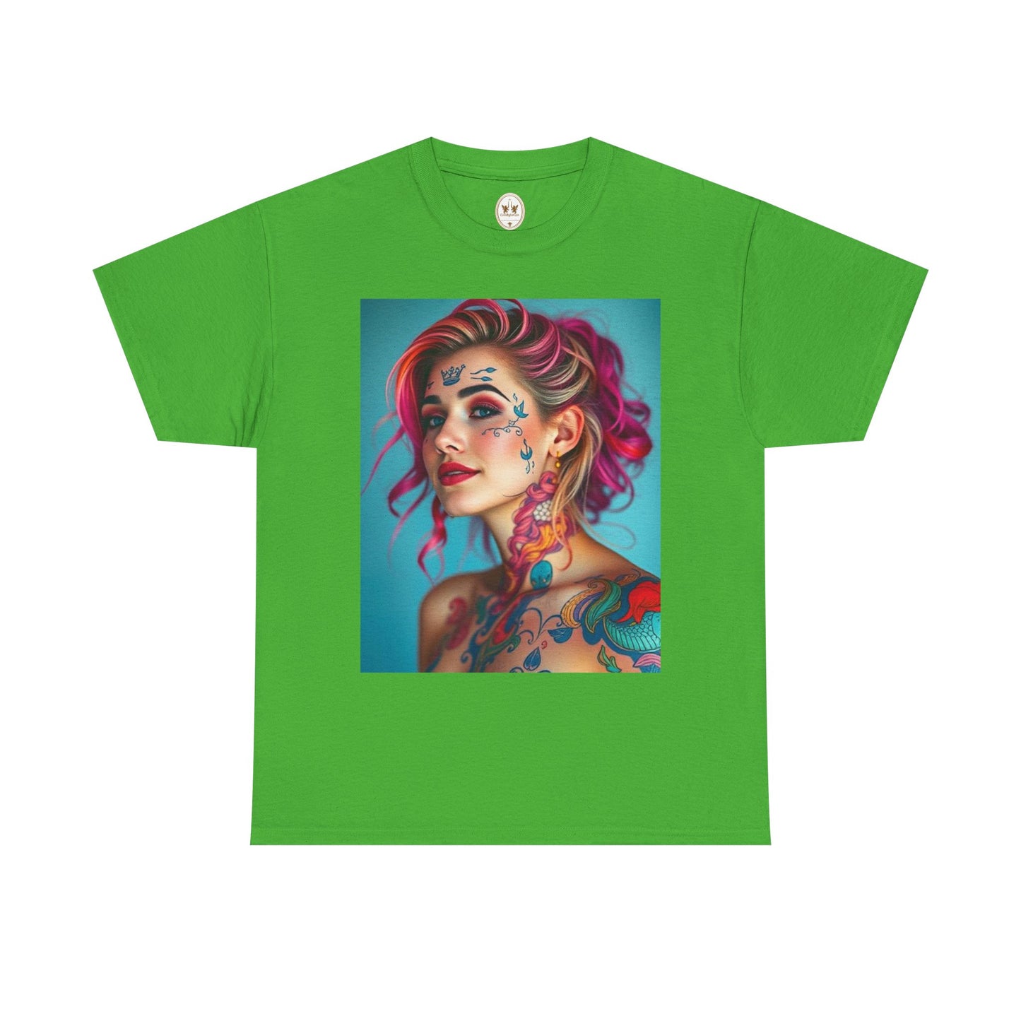 Unisex Heavy Cotton T-Shirt, Pisces, Zodiac v3, Sexy Art