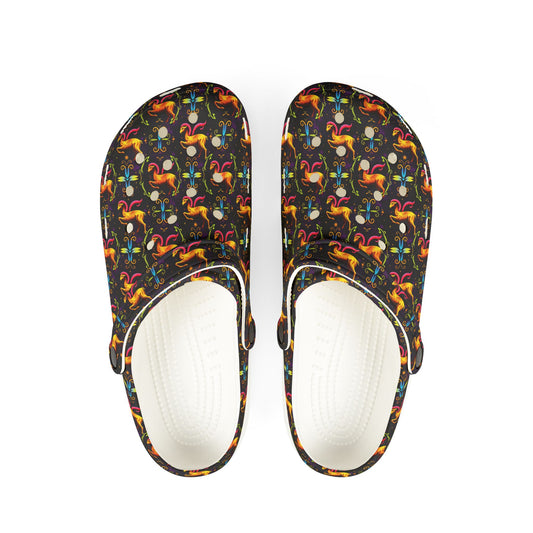 EVA Foam Rubber Shoes, (AOP), Aries, Zodiac v2, Pattern