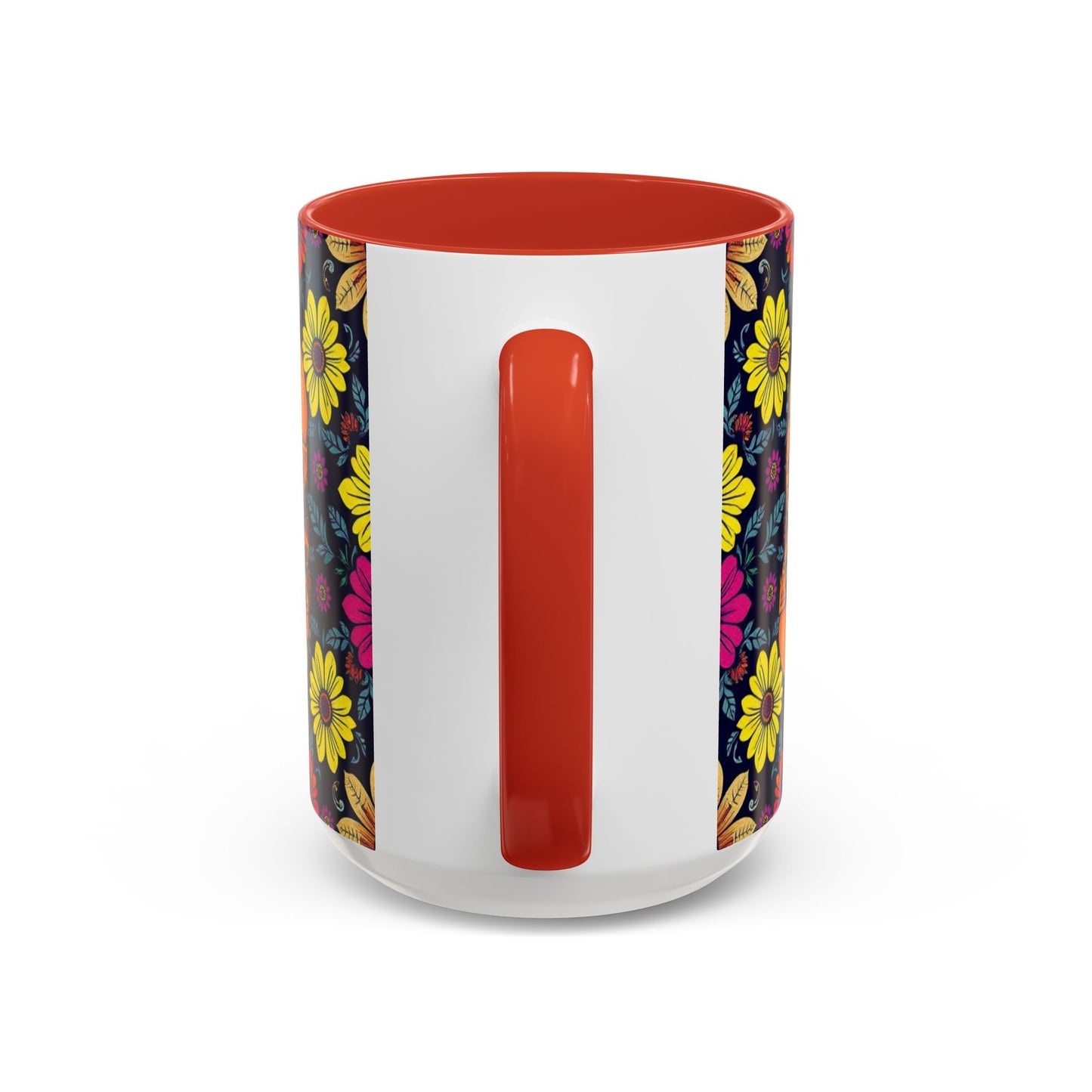 Accent Coffee Mug, Scorpio, Zodiac v3. Flower Pattern, (11, 15oz)
