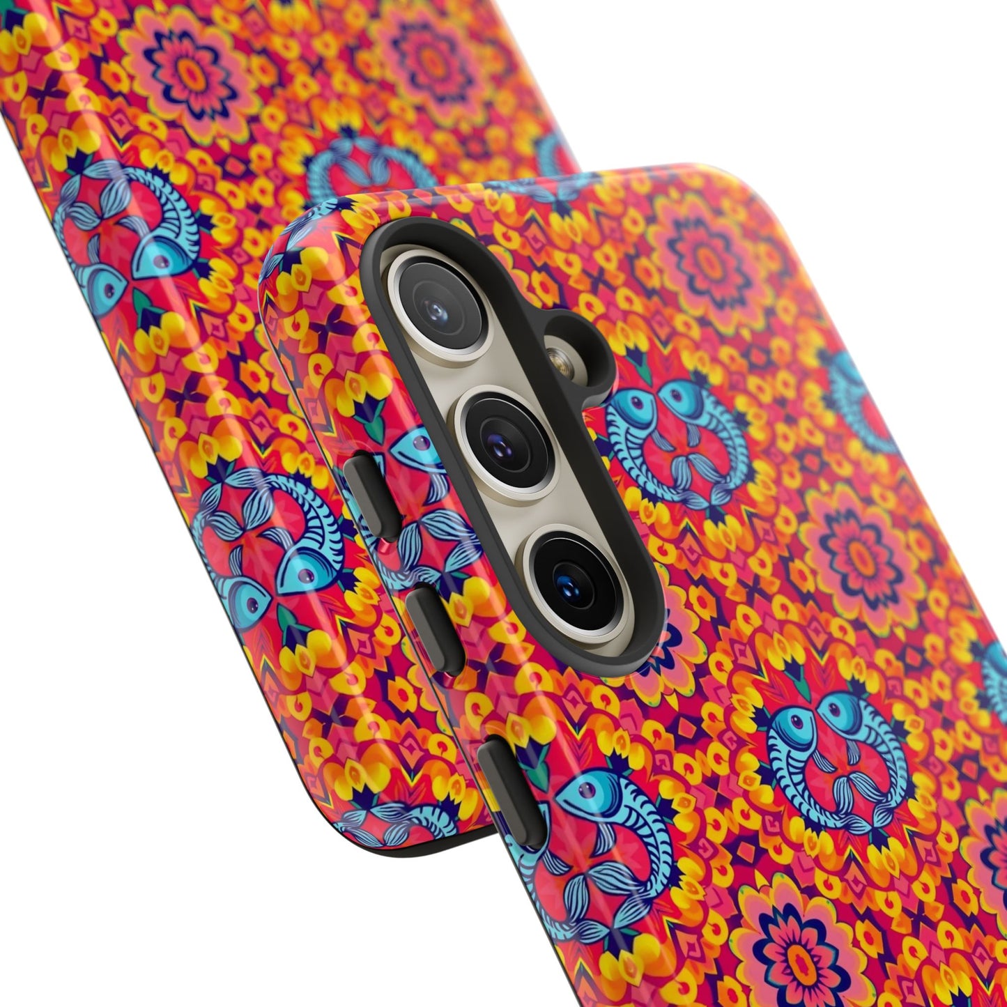 Tough Cases, Pisces, Zodiac v1, Flower Pattern