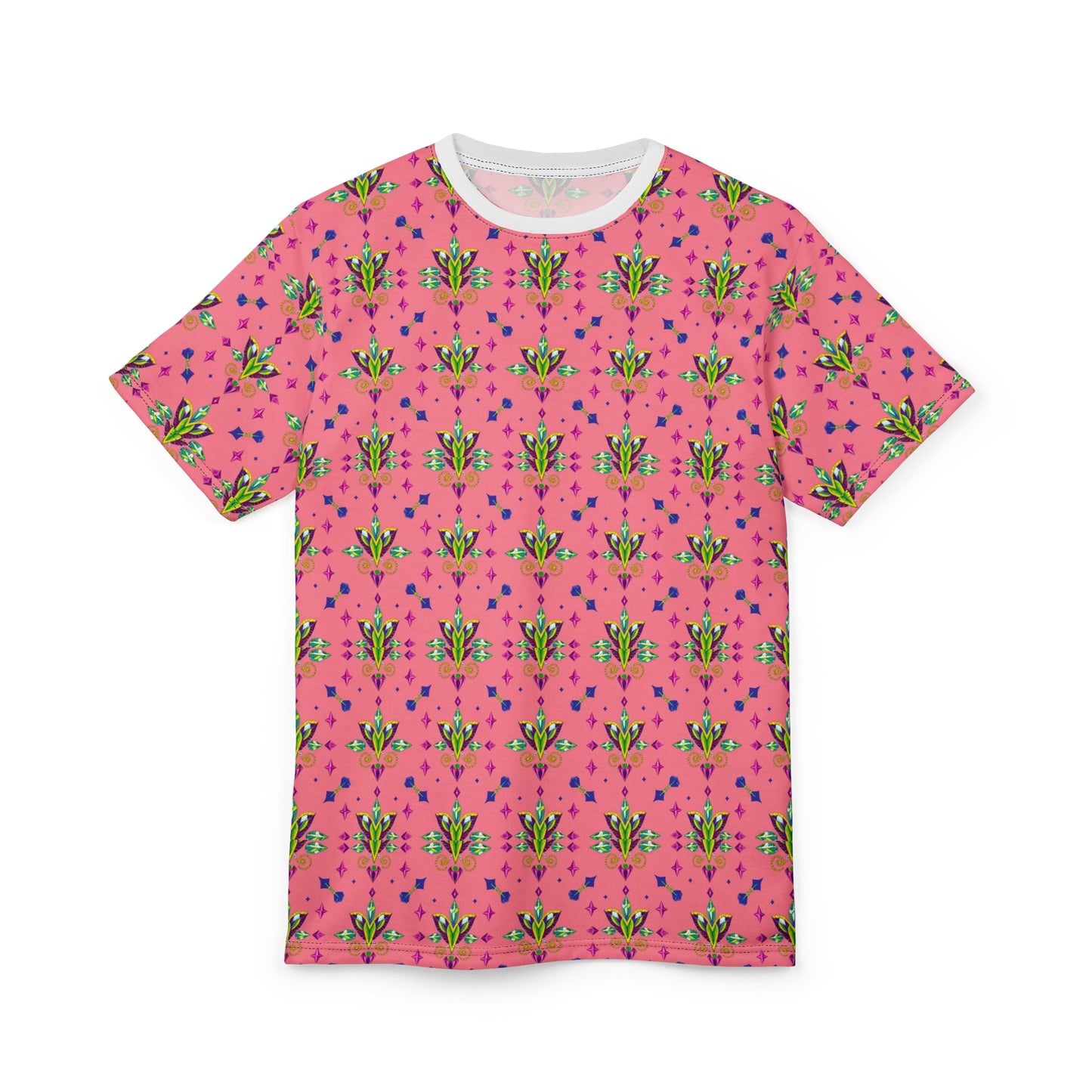 Unisex Cut & Sew T-Shirt, (AOP) Aquarius, Zodiac, Jewels Pattern