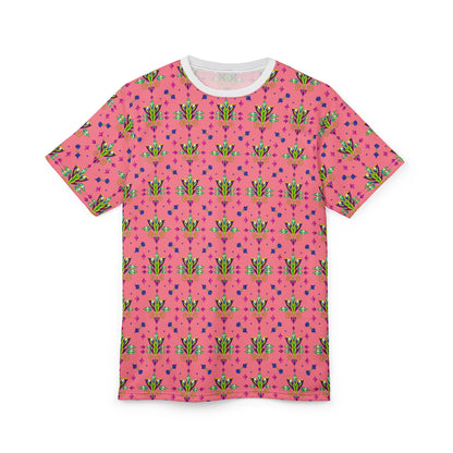 Unisex Cut & Sew T-Shirt, (AOP) Aquarius, Zodiac, Jewels Pattern