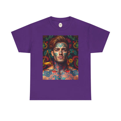Unisex Heavy Cotton T-Shirt, Libra, Zodiac, Sexy Art