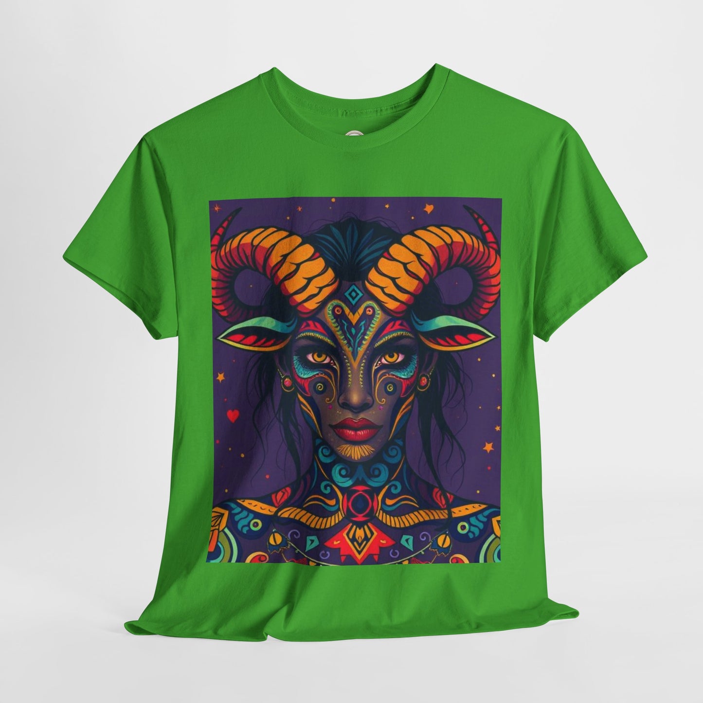 Unisex Heavy Cotton T-Shirt, Taurus, Zodiac v3, Sexy Art