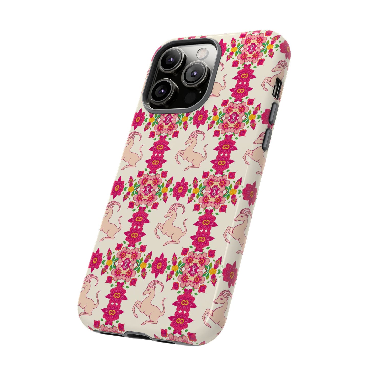 Tough Cases, Capricorn, Zodiac v3, Flower Pattern
