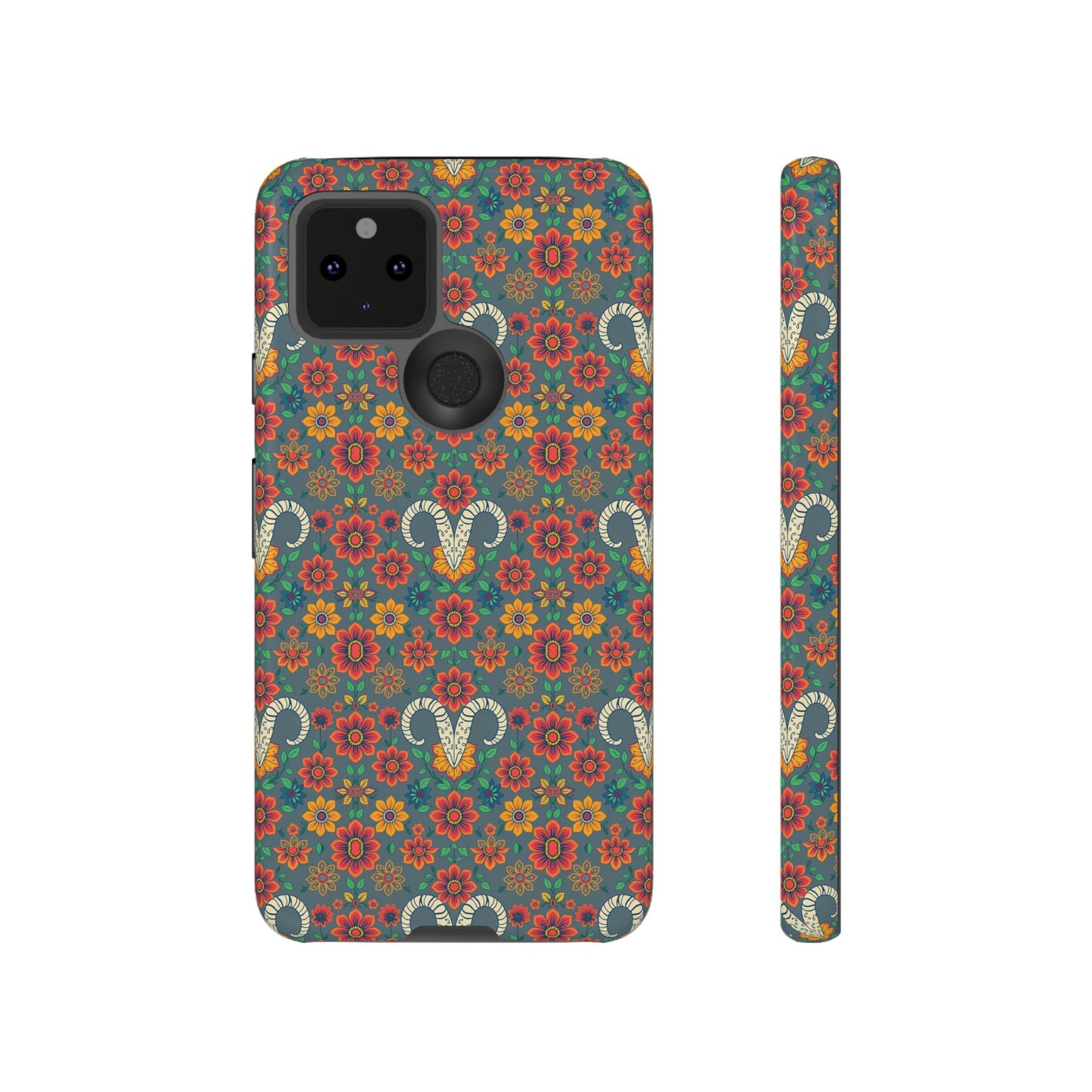 Tough Cases, Aries, Zodiac v3, Flower Pattern