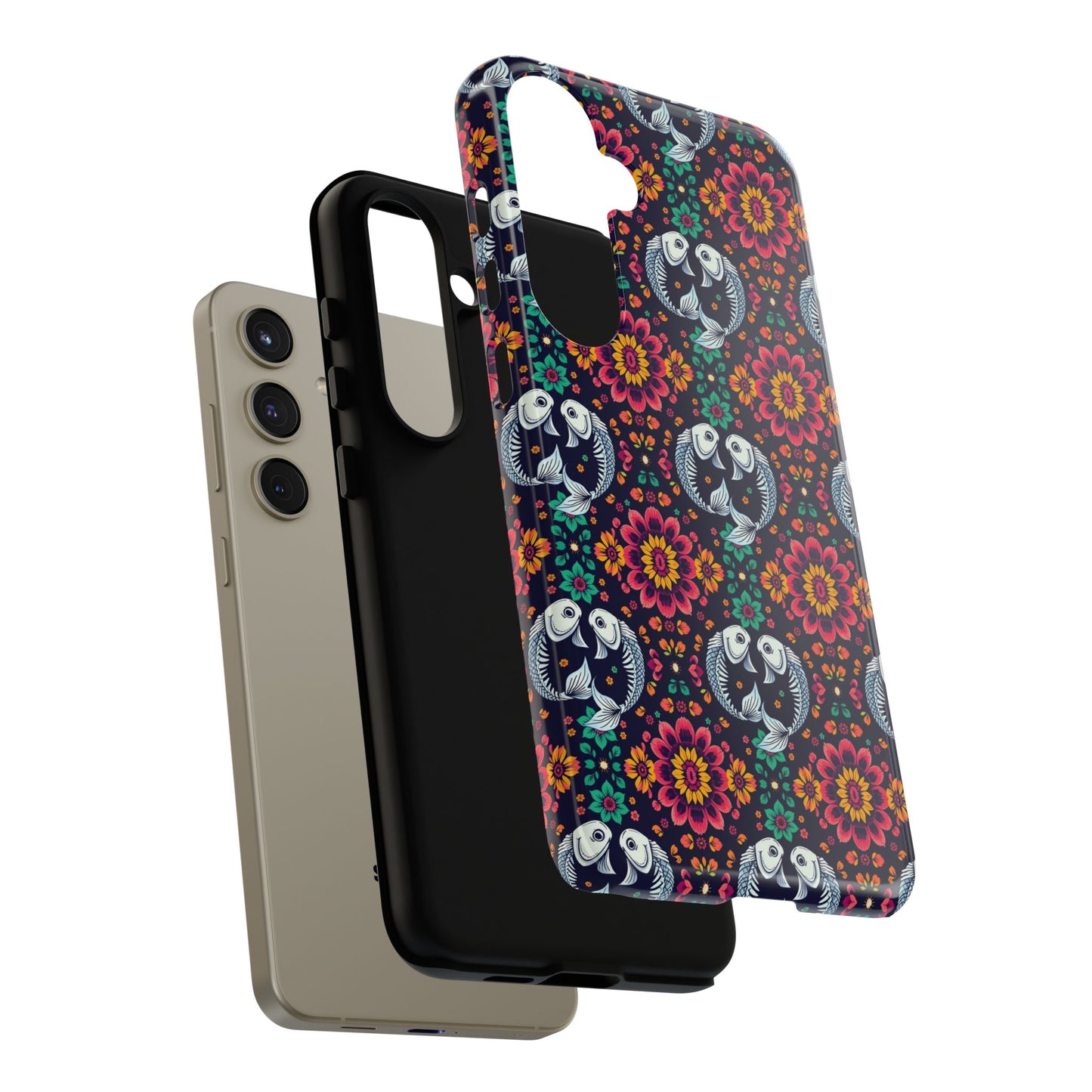 Tough Cases, Pisces, Zodiac v4, Flower Pattern