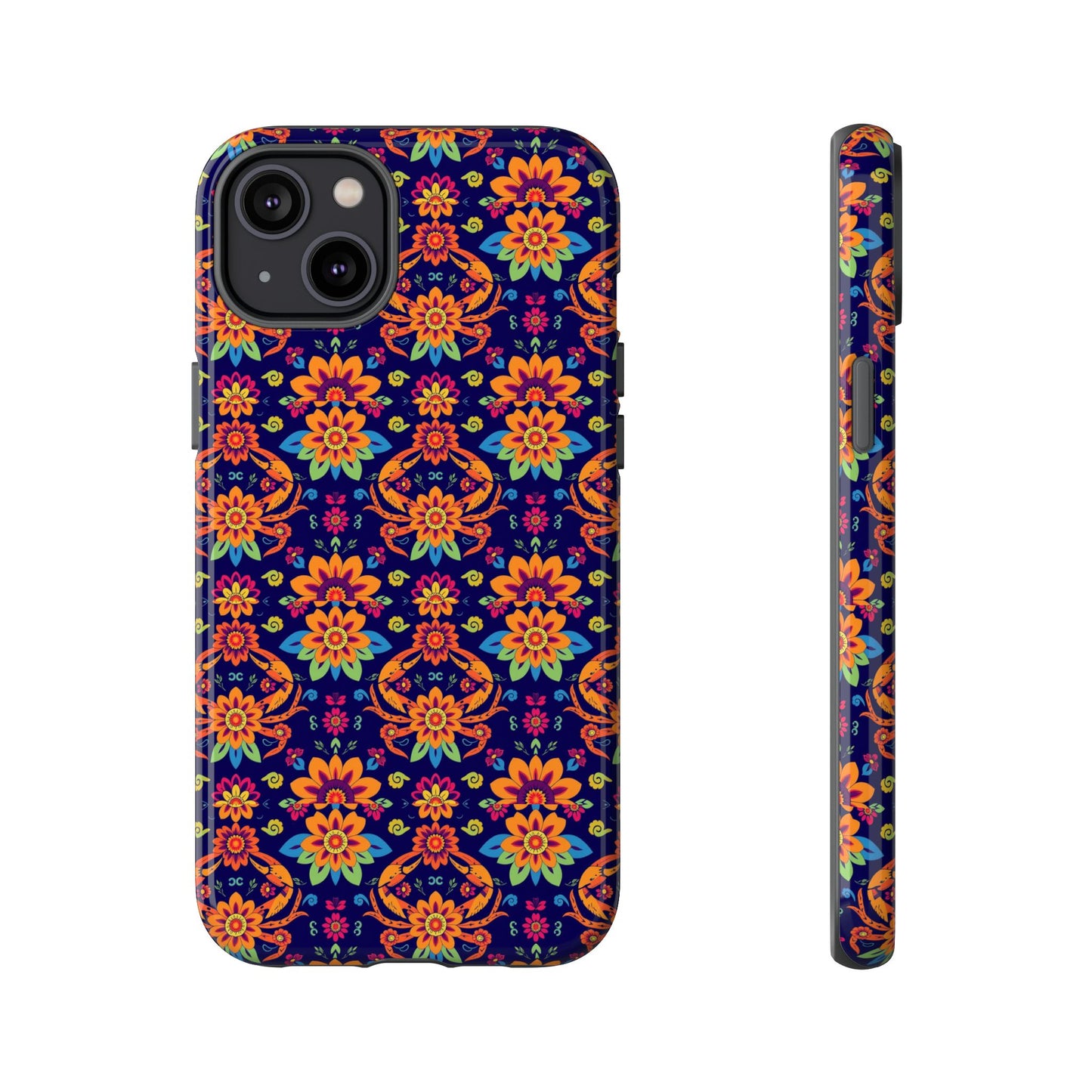 Tough Cases, Cancer, Zodiac, Flower Pattern