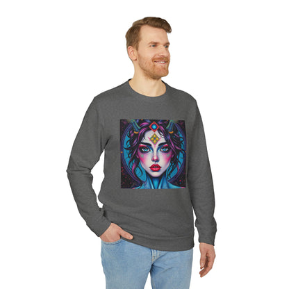 Adidas, Unisex Fleece Crewneck Sweatshirt, Aquarius, Pop Art, Zodiac