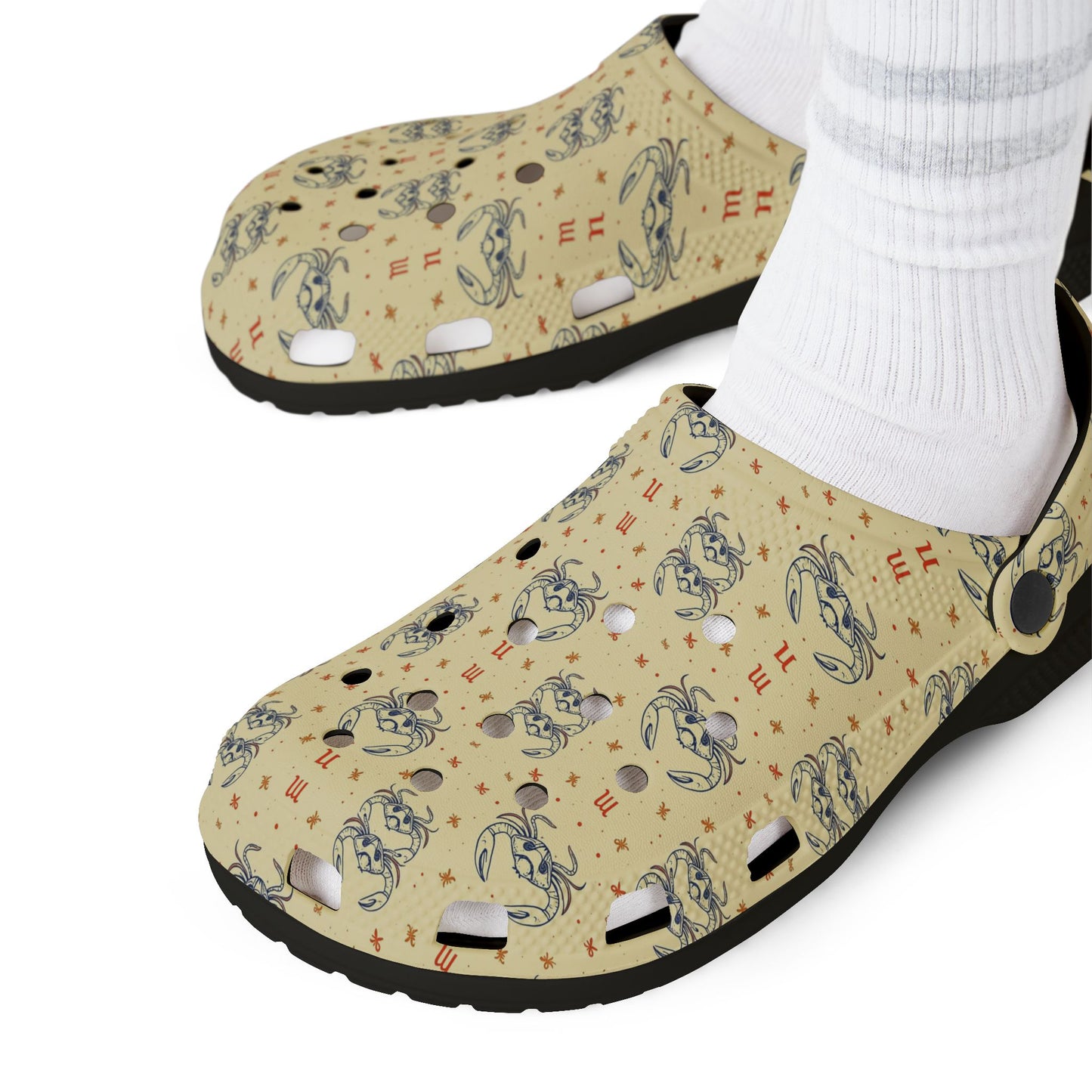 EVA Foam Rubber Shoes, (AOP), Cancer, Zodiac, Pattern
