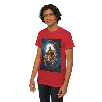 Unisex Heavy Cotton T-Shirt, Moon, Scorpio Zodiac Design